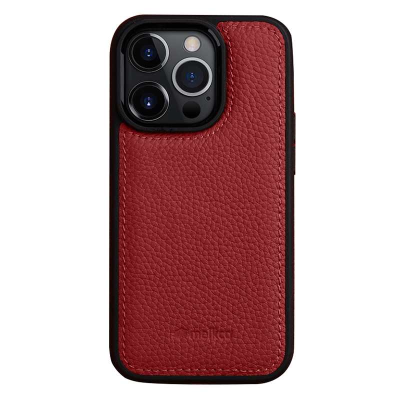 

Melkco Für Iphone 14 Pro Maxe Schutzdeckel Echtes Kuhleder+mikrofaserleder+pc -telefonhülle - Rot, iPhone 14 Pro Max