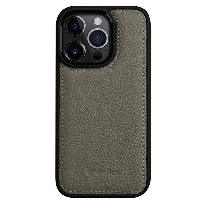 

Melkco Für Iphone 14 Pro Maxe Schutzdeckel Echtes Kuhleder+mikrofaserleder+pc -telefonhülle - Grau, iPhone 14 Pro Max