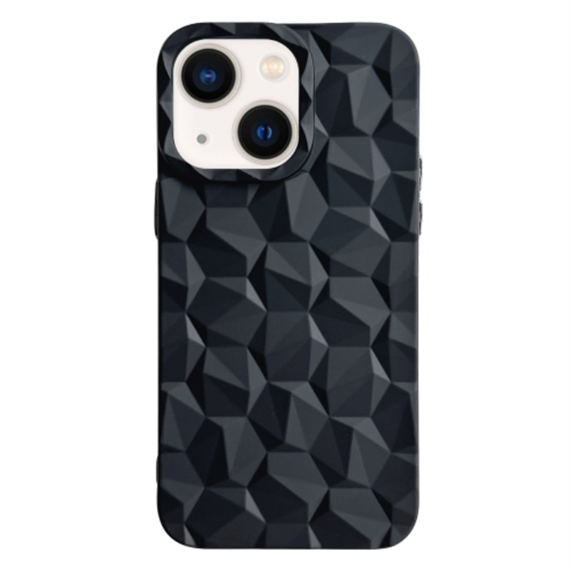 

Für Das Iphone 14 Plus Rückdeckabdeckung Elektroplierendes Waben -prismen -muster Soft TPU -mobiltelefongehäuse - Schwarz, iPhone 14 Plus