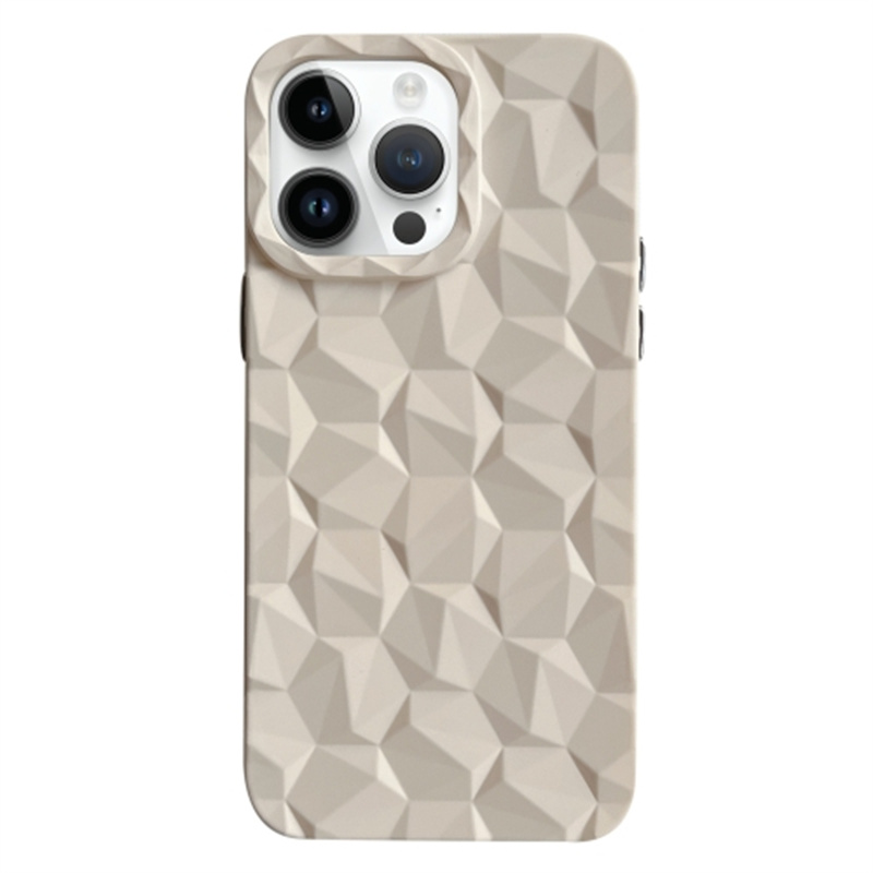 

TPU -hülle Für Iphone 13 Pro Max 6,7 Zoll Elektroplierendem Waben -prismen -muster -drop -resistant Phone Deckung - Beige, iPhone 13 Pro Max