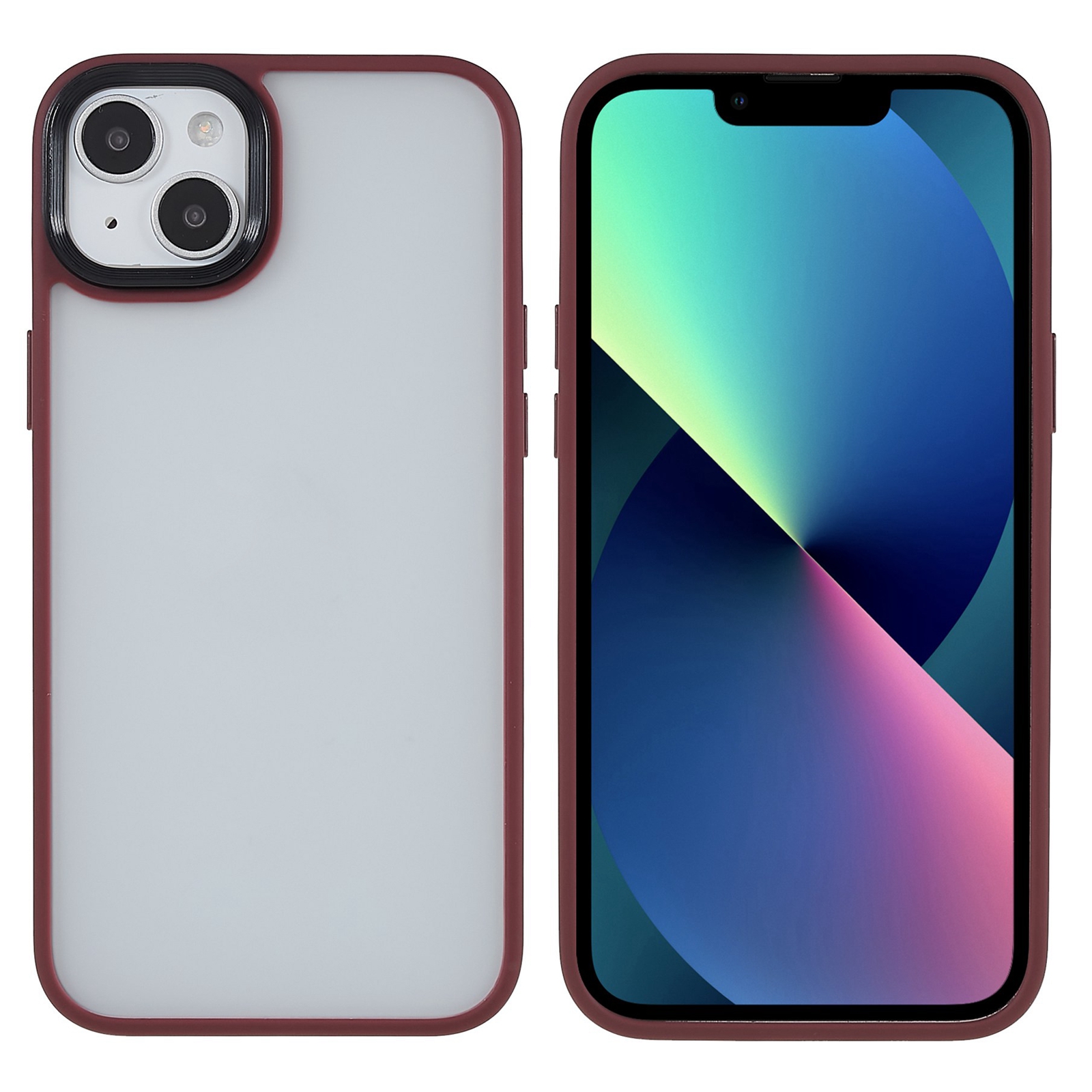 

Fulexin Für Iphone 15 Tpu+acrylphone Hülle Skin-touch-kratzerabdeckung - Pflaumenfarbe, iPhone 15
