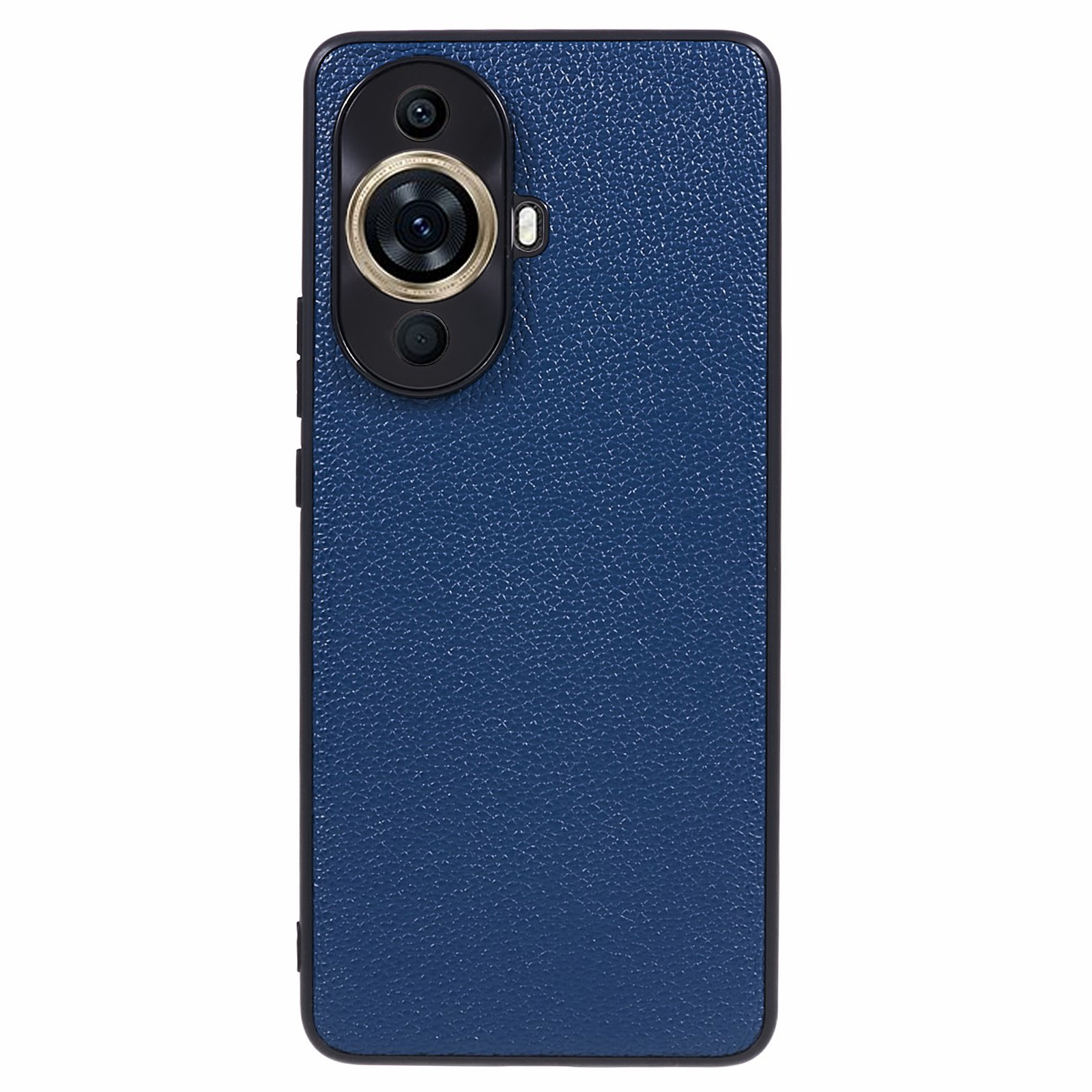 

Für Huawei Nova 11 Pro / Nova 11 Ultra Litchi Texture Phone Hülle Echte Kuhleder + pc + Tpu -abdeckung Mit Metallkamera -wache - Blau, Huawei nova 11 Pro