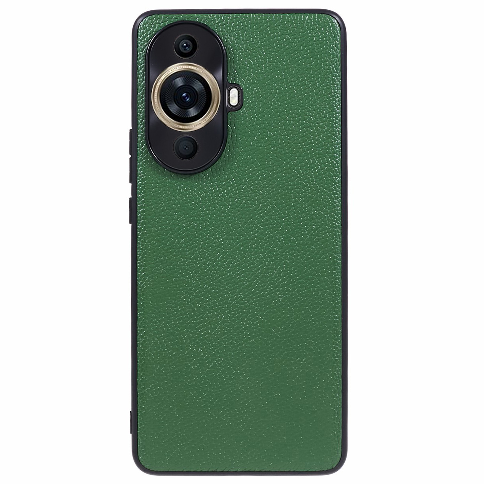 

Für Huawei Nova 11 Pro / Nova 11 Ultra Litchi Texture Phone Hülle Echte Kuhleder + pc + Tpu -abdeckung Mit Metallkamera -wache - Grün, Huawei nova 11 Pro