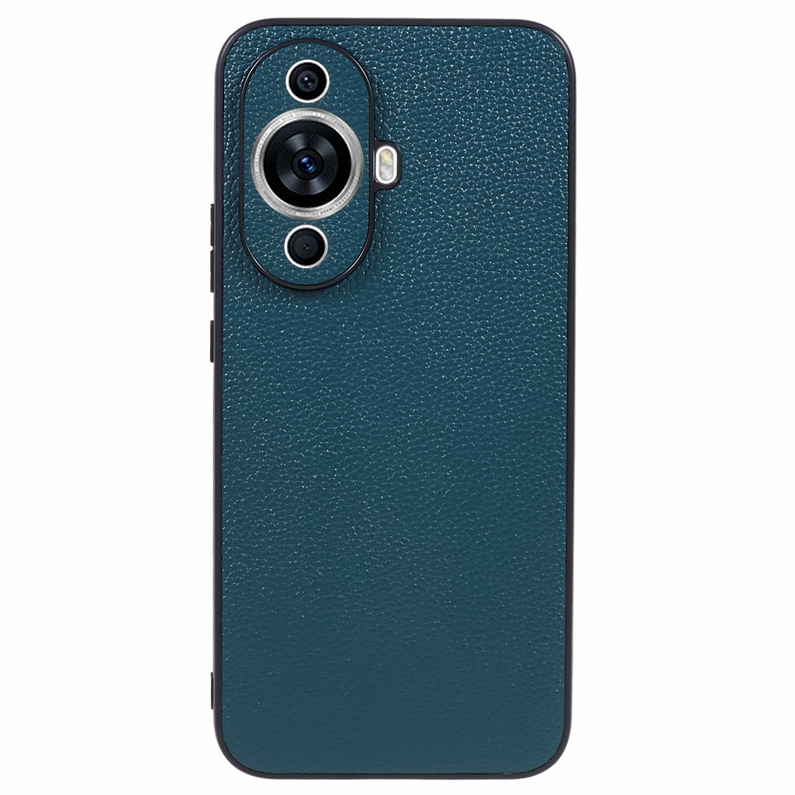 

Für Huawei Nova 11 Schocksicheres Telefongehäuse Echtes Kuhleder+pc+tpu Präzise Ausschnitte Schutzschutzschutz - Cyan, Huawei nova 11