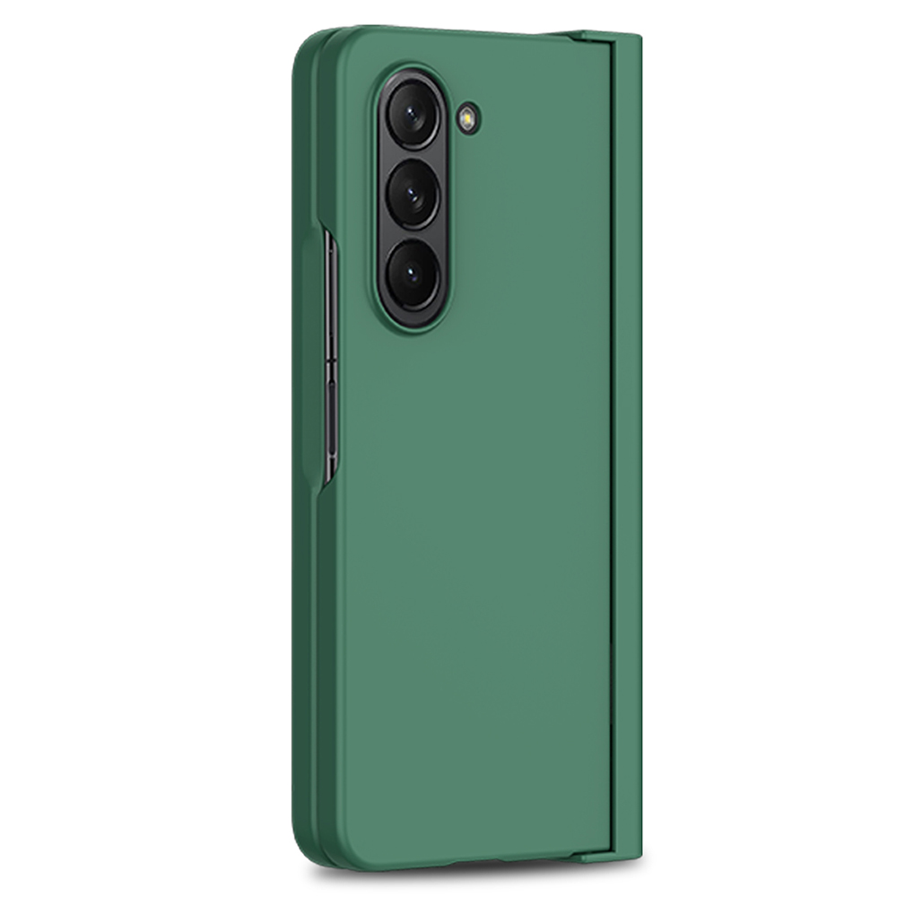 

Für Samsung Galaxy Z Fold5 5G Hauttouch PC Phone Hülle Slot Design Scharnierschutzklappabdeckung Mit Temperamentvollem Glasfilm - Grün, Galaxy Z Fold5 5G
