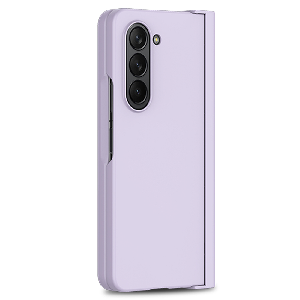 

Für Samsung Galaxy Z Fold5 5G Hauttouch PC Phone Hülle Slot Design Scharnierschutzklappabdeckung Mit Temperamentvollem Glasfilm - Lila, Galaxy Z Fold5 5G