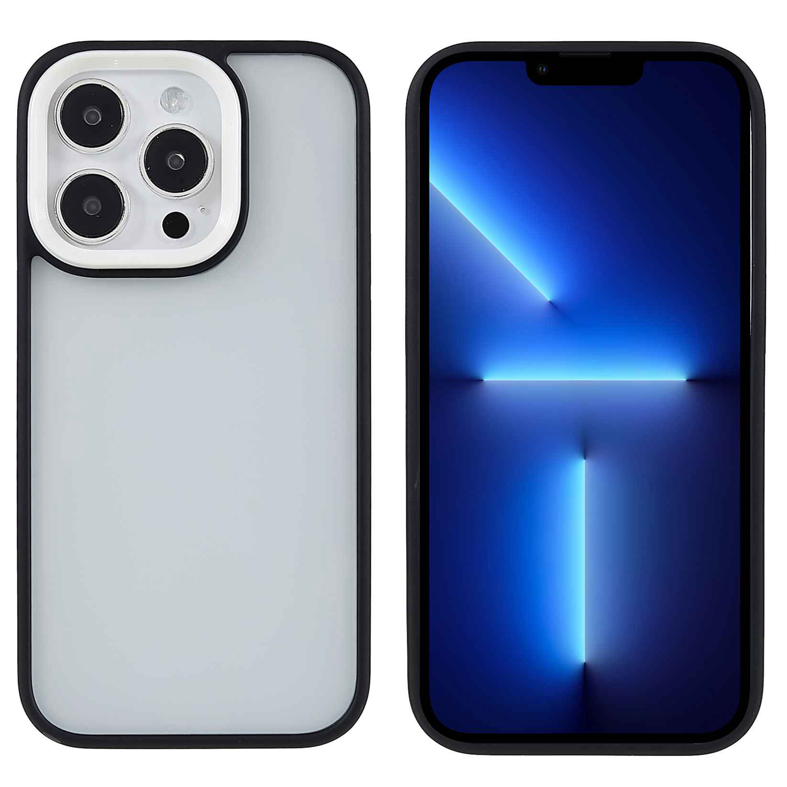 

Fulexin Für Iphone 15 Pro Skin-touch-telefonhülle Farbenfrohe Tpu-rahmen+pc Schockdes Abdeckung - Schwarz, iPhone 15 Pro
