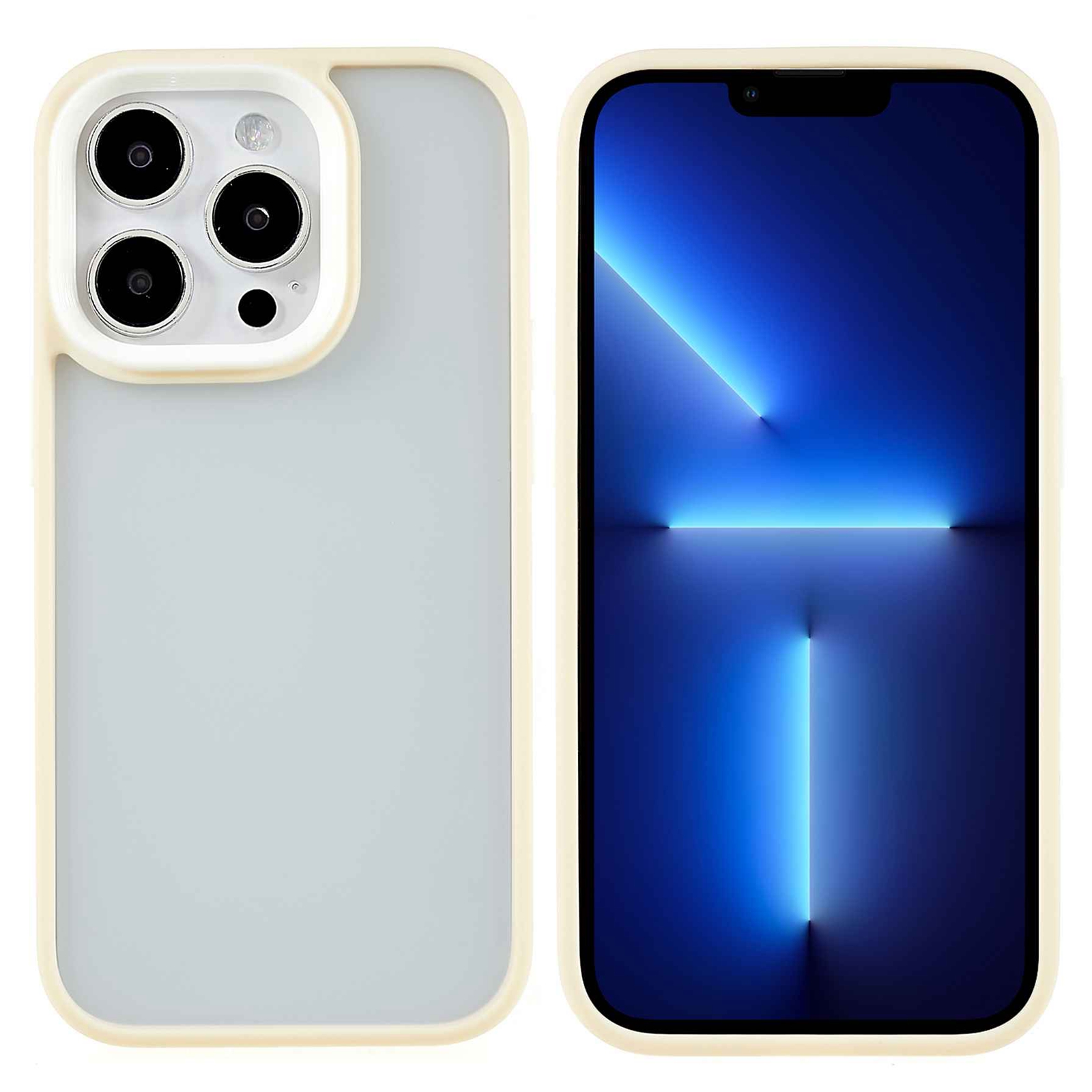 

Fulexin Für Iphone 15 Pro Skin-touch-telefonhülle Farbenfrohe Tpu-rahmen+pc Schockdes Abdeckung - Hellgelb, iPhone 15 Pro