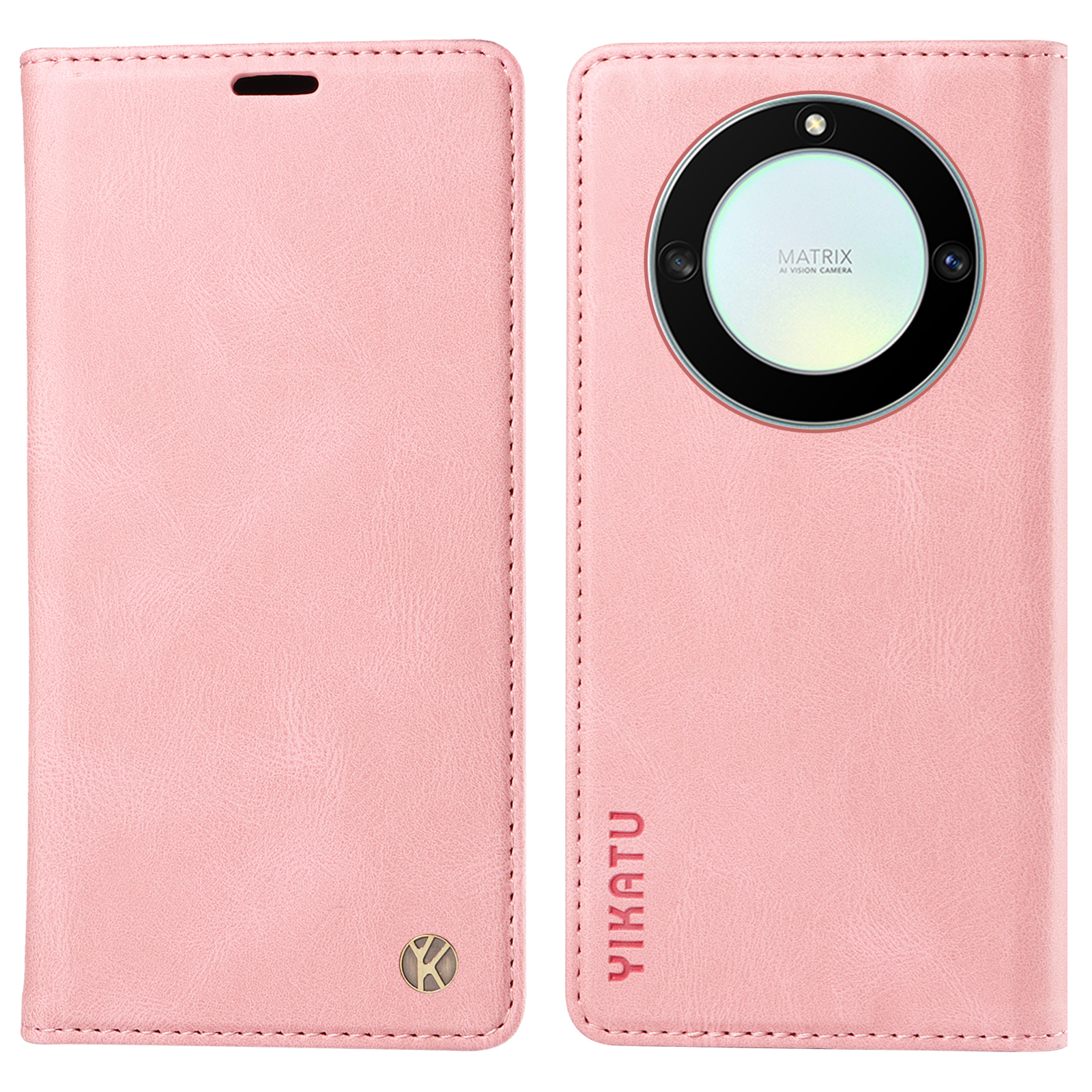 

Yikatu YK-004 Für Ehren X40 5g / X9a 5g / Magic5 Lite 5G Anti-drogen-leder-wallet-ständer Telefonhülle - Rosa, Honor X40 5G