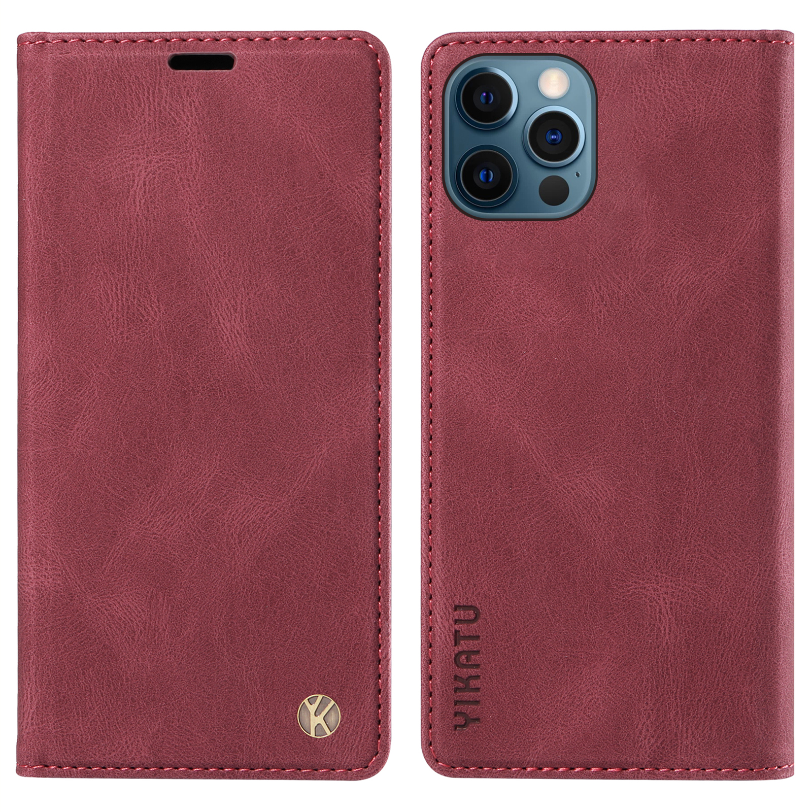 

Yikatu YK-004 Für Iphone 12 Pro Maxe Max. - Weinrot, iPhone 12 Pro Max
