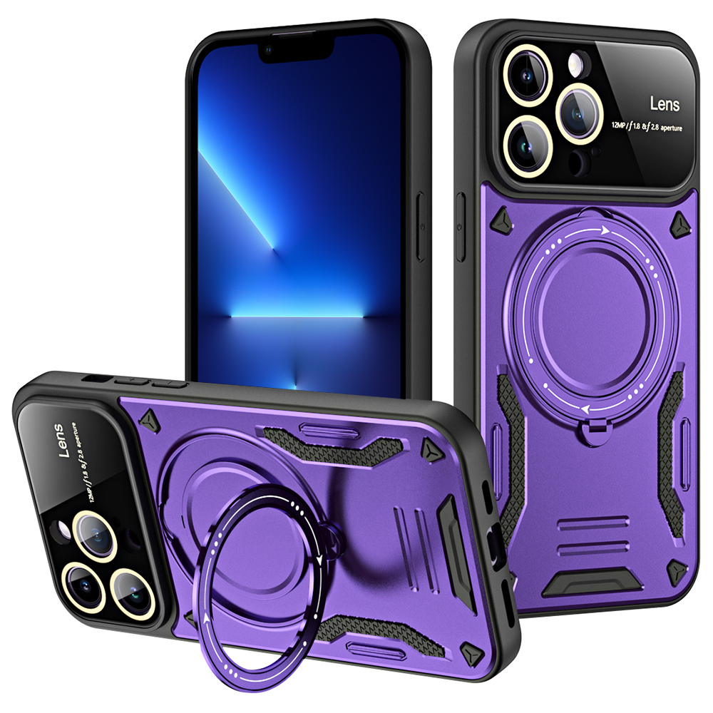 

Kickstand Rugged Cover Für Iphone 13 Pro Max, PC+TPU -schutzhülle - Dunkelviolett, iPhone 13 Pro Max