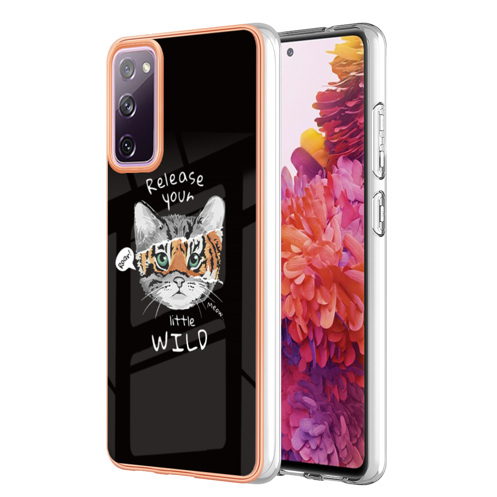 

YB IMD Series-19-stil D Für Samsung Galaxy S20 fe 5g / S20 fe / S20 fe 2022 / S20 Lite Phone Case 2,0 mm TPU IMD -muster Rückdeckabdeckung - Katze / Tiger, Galaxy S20 FE 5G