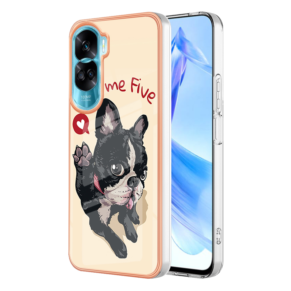 

YB IMD Series-19-stil D Für Honor 90 Lite 5G Anti-kratzer-elektroplating 2,0 mm Tpu-telefonhülle Imd-musterabdeckung - Hund, Honor 90 Lite 5G