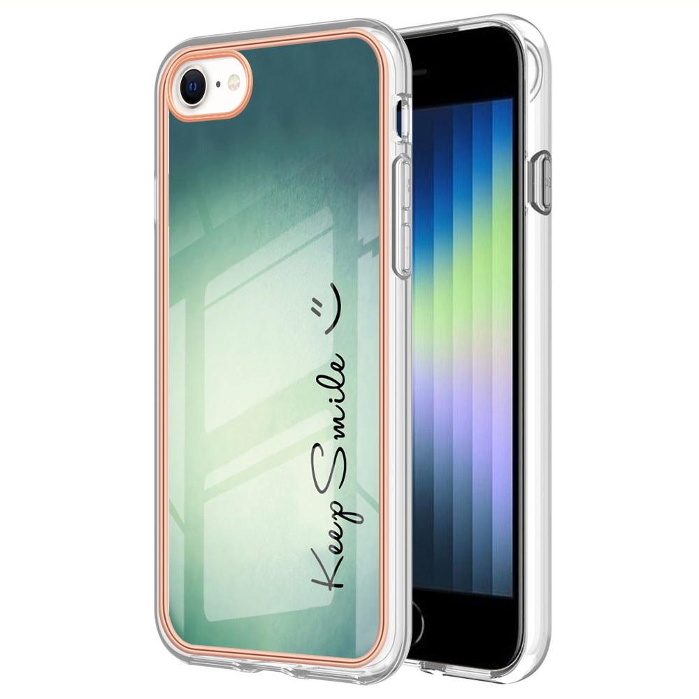 

YB IMD Series-19-stil D Für Iphone 7 / 8 / SE (2020) / SE (2022) IMD -telefonhülle Elektroplattenmuster Druck 2,0 mm TPU -abdeckung - Lächle, iPhone 7 4.7 inch