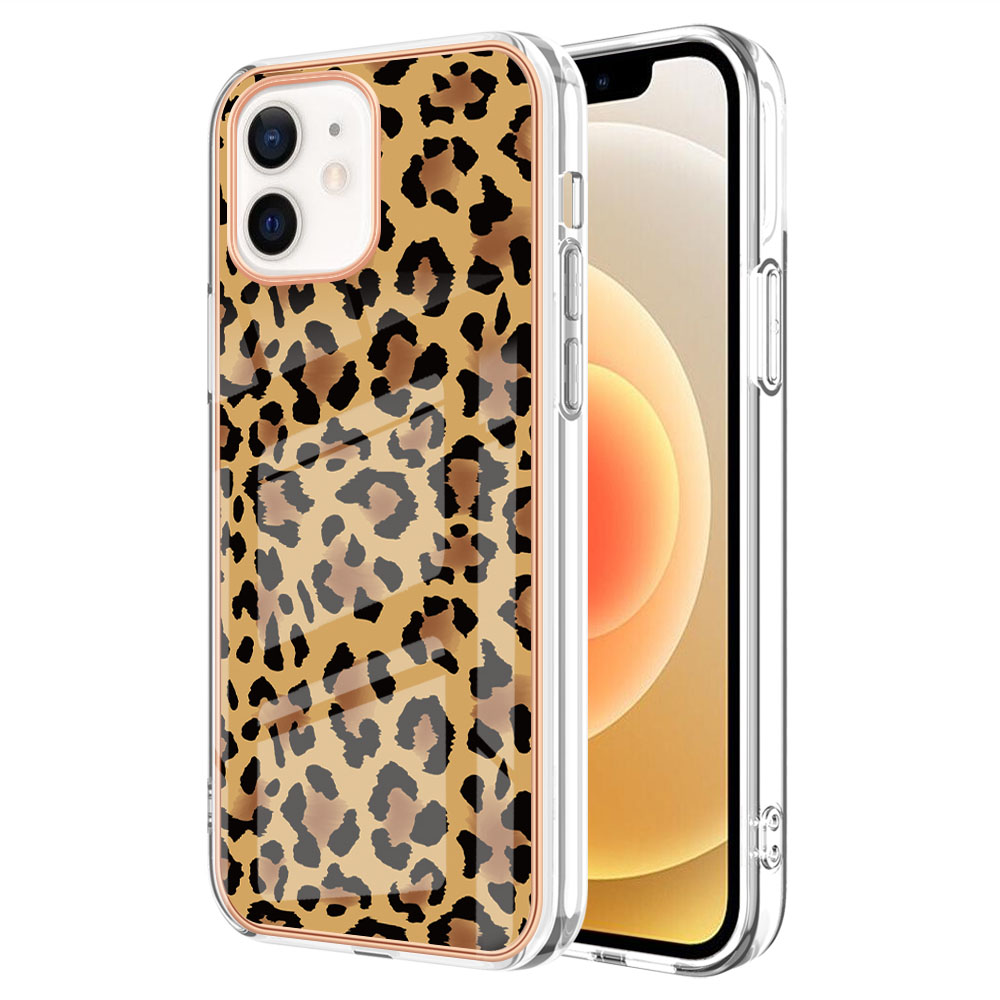 

YB IMD Series-19-stil D Für Iphone 12 / 12 Pro 2,0 mm Elektroplierendes Telefon -hülle -musterdruck IMD -tpu -abdeckung - Leopard, iPhone 12