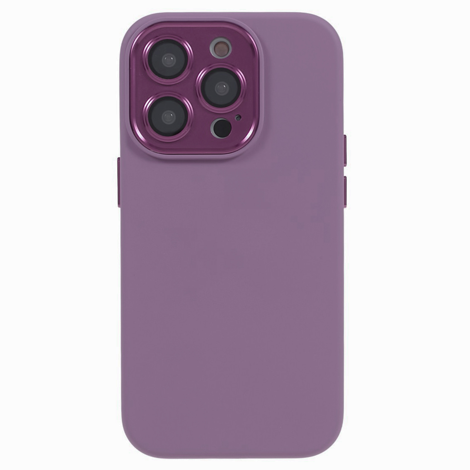 

Liquid Silicon+pc-telefonhülle Für Iphone 12 Pro Max 6,7 Zoll Anti-drogenabdeckung Mit Metall+temperierte Glaslinsenschutz - Schwarzjurpurpurpur, iPhone 12 Pro Max