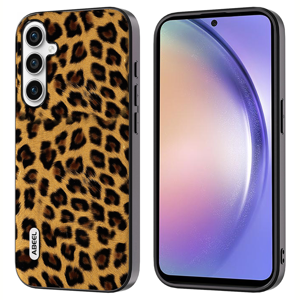 

Abeel-telefonkoffer Für Samsung Galaxy A54 5G Leopard Textur PU+TPU+PC Anti-drop-abdeckung - Gold, Galaxy A54 5G
