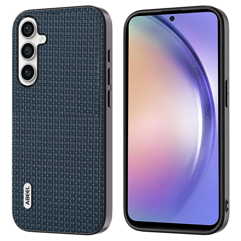 

Abeel Drop Protection Hülle Für Samsung Galaxy A54 5G Kuhspurleder -leder -pc+tpu -telefonabdeckung - Blau, Galaxy A54 5G