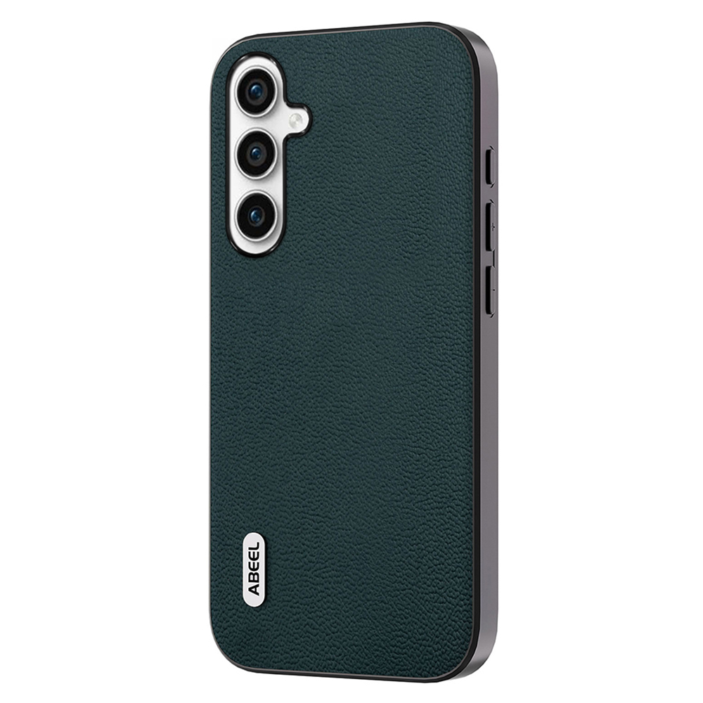 

Abeel Litchi Texturfall Für Samsung Galaxy A14 4G / 5g, Schockdes Echter Kuhleder -pc+tpu -telefonabdeckung - Mitternacht Grün, Galaxy A14 4G