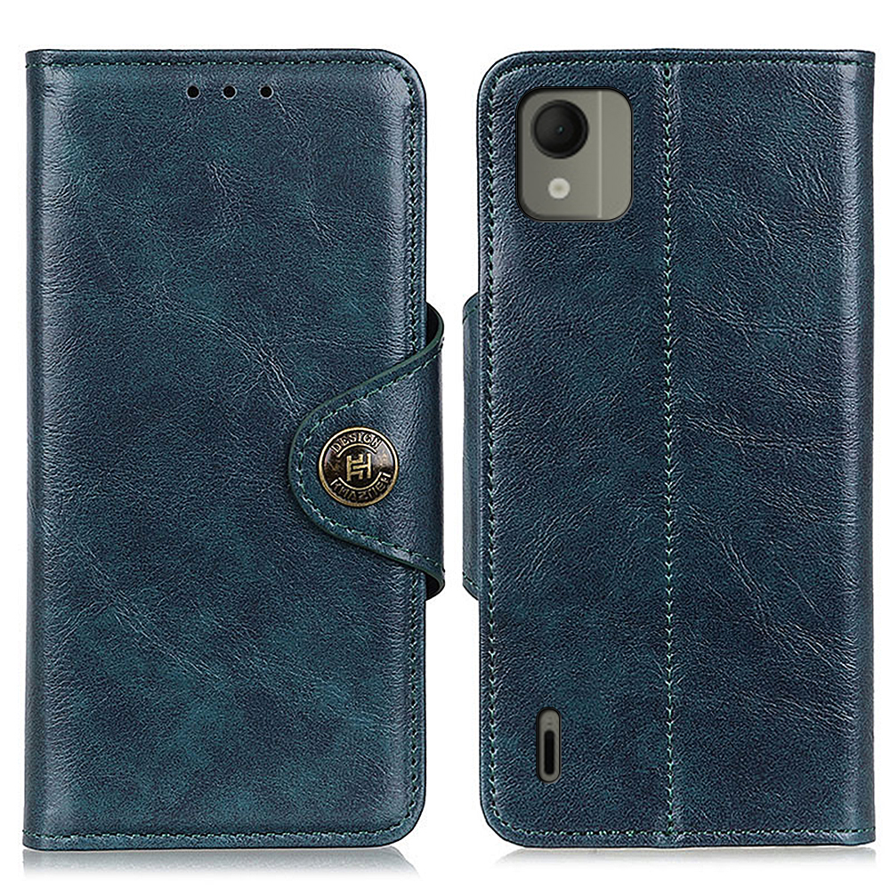 

Khazhen Wallet Stand Telefonabdeckung Für Nokia C110, Slim-fit-telefonhülle PU Leder Telefonschale - Blau, Nokia C110
