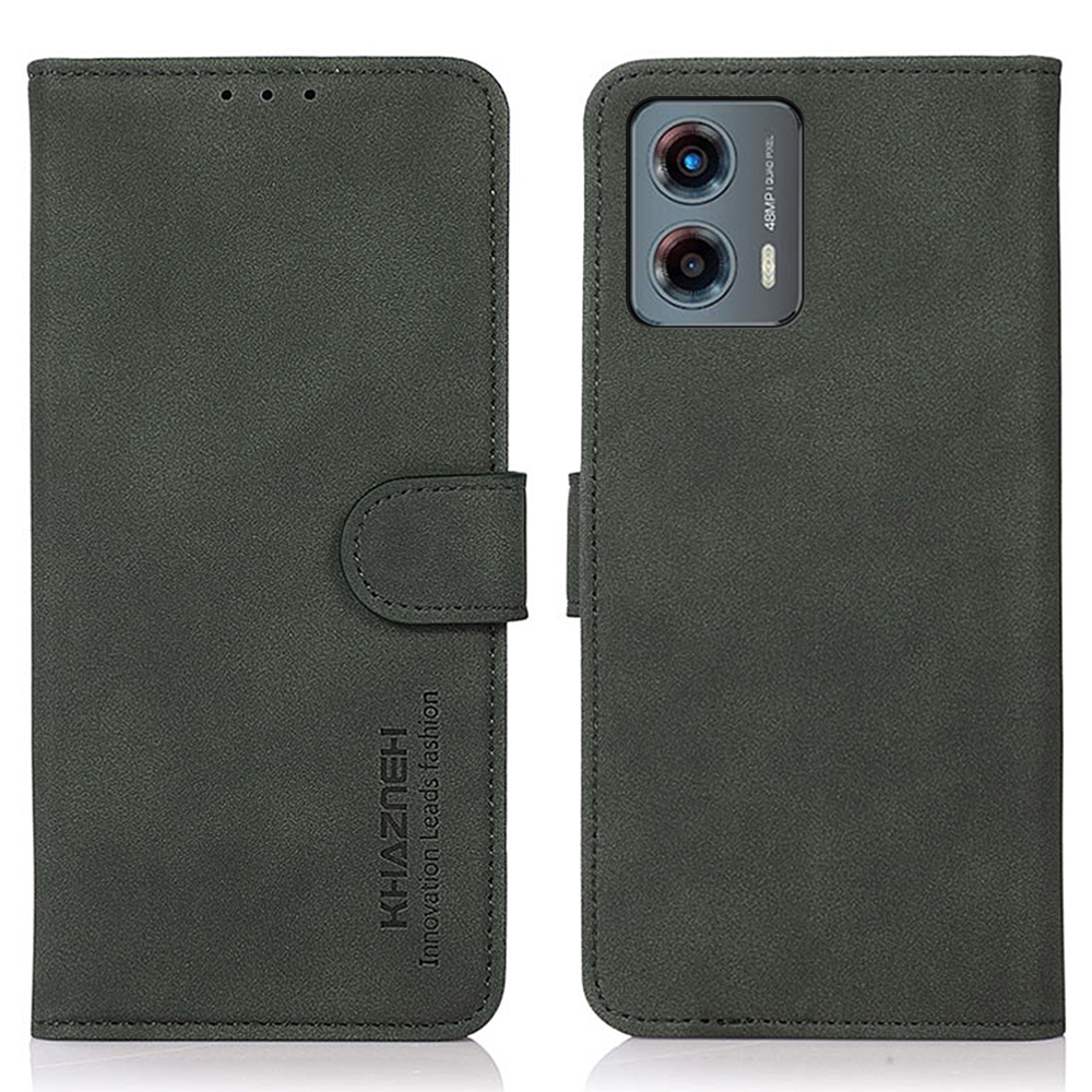 

Khazneh -smartphone -hülle Für Motorola Moto G 5G (2023), PU Leder Strukturiertes Brieftaschenstand Telefonabdeckung - Grün, Motorola Moto G 5G (2023)