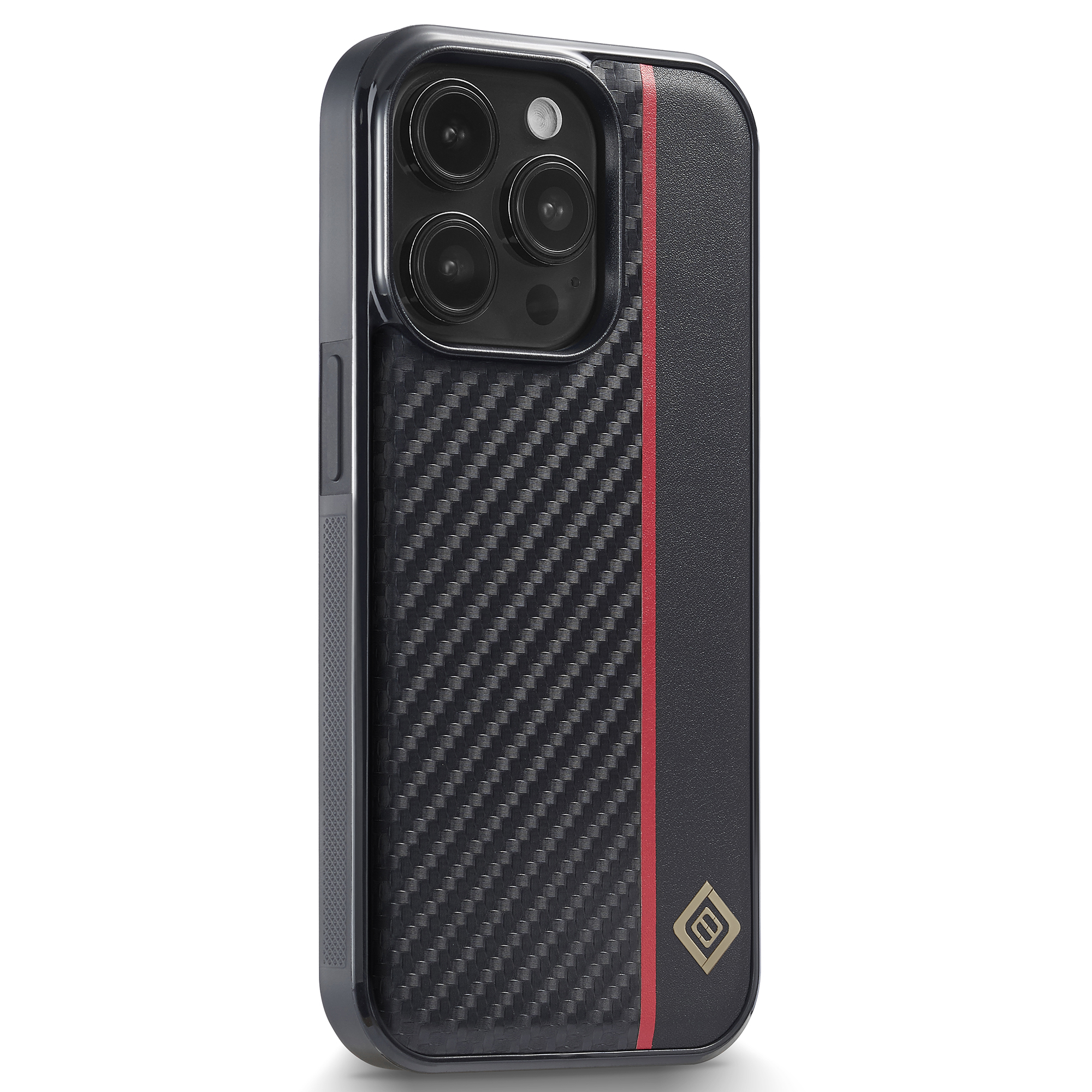 

Lc. Imeeke Für Iphone 15 Pro Carbonfaser Textur PU Leder+tpu+eva-abdeckung Drop-sof-telefonhülle, iPhone 15 Pro