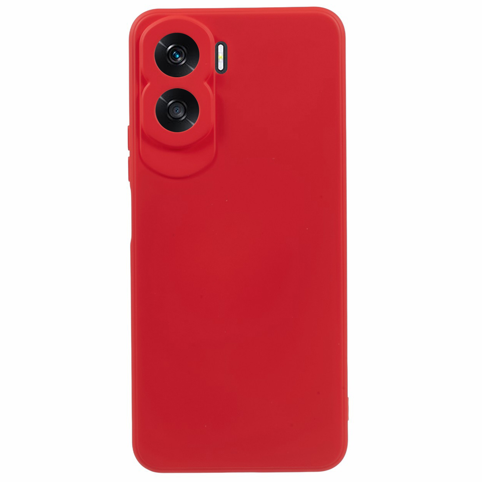 

Für Ehren X50i 5G TPU Telefon Hülle Faserfaserfaserschockdicht Gummiert Gummiert Cover - Rot, Honor 90 Lite 5G