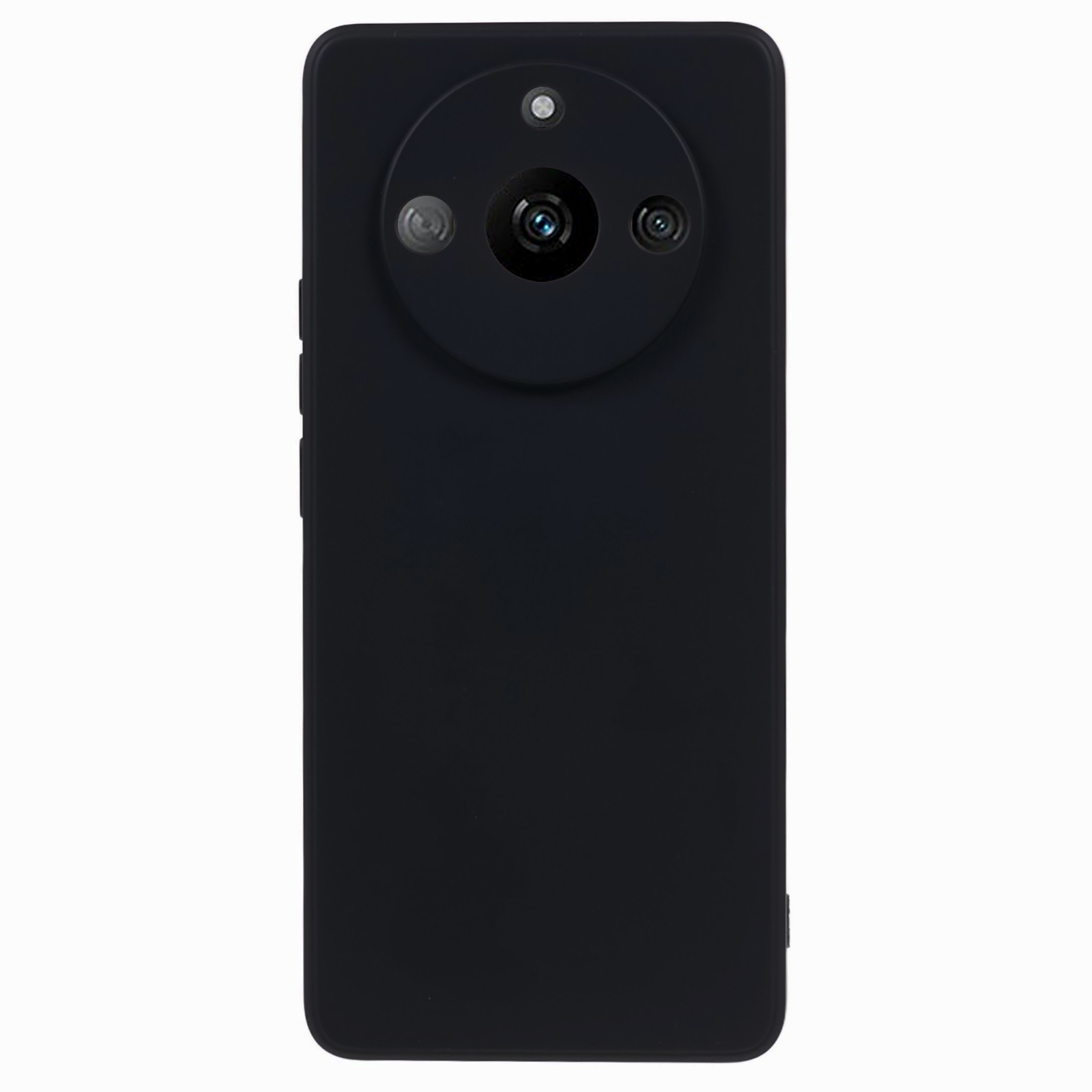 

Stoßdichtes TPU -koffer Für Realme 11 5g, Gummierte Oberflächenfaserfaser -telefonabdeckung - Schwarz, Realme 11 5G