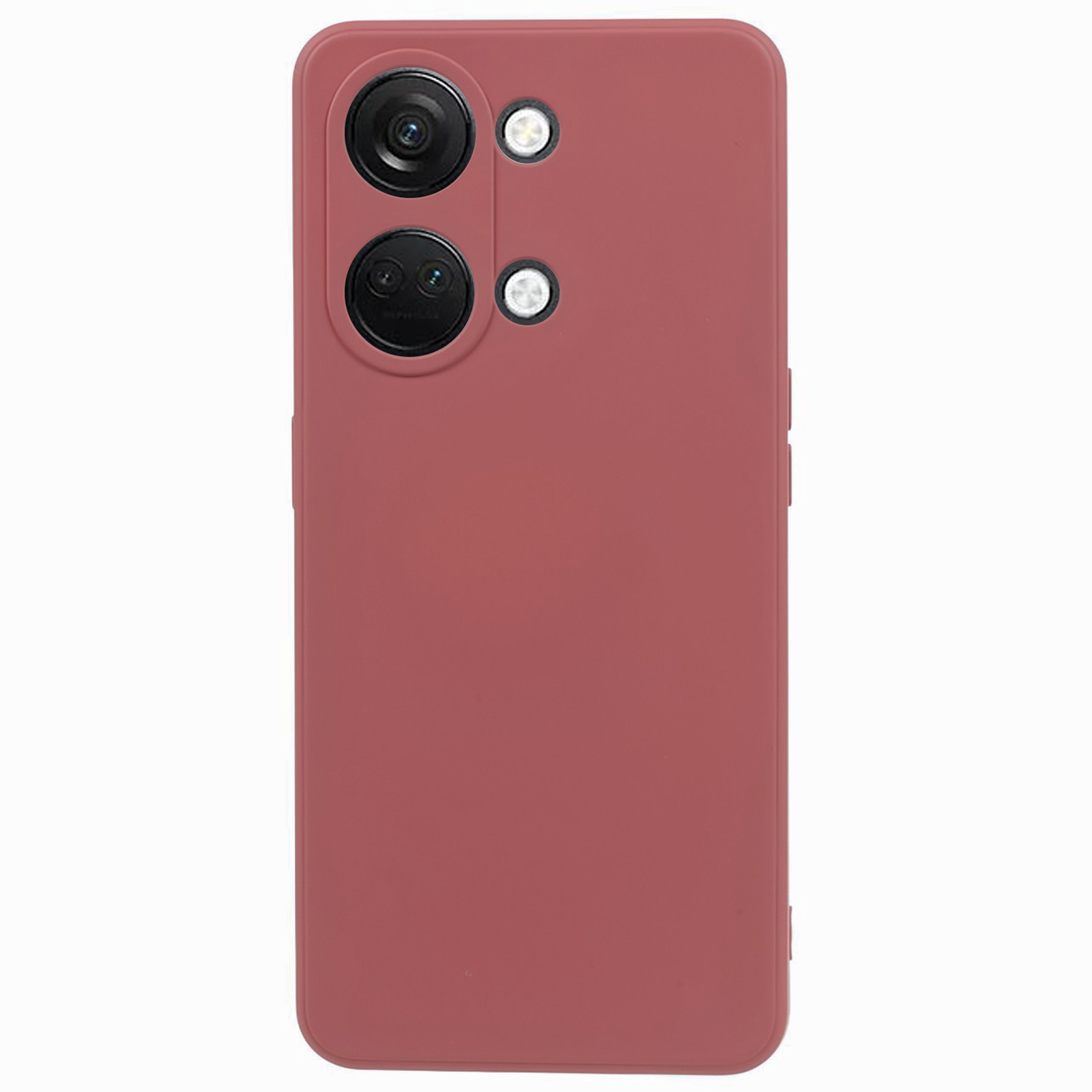 

TPU -fall Für OnePlus Ace 2V / Nord 3 5g, Gummierte Oberflächenfaserfaserfutter Stoßdagee Telefonabdeckung - Hawthornrot, OnePlus Ace 2V