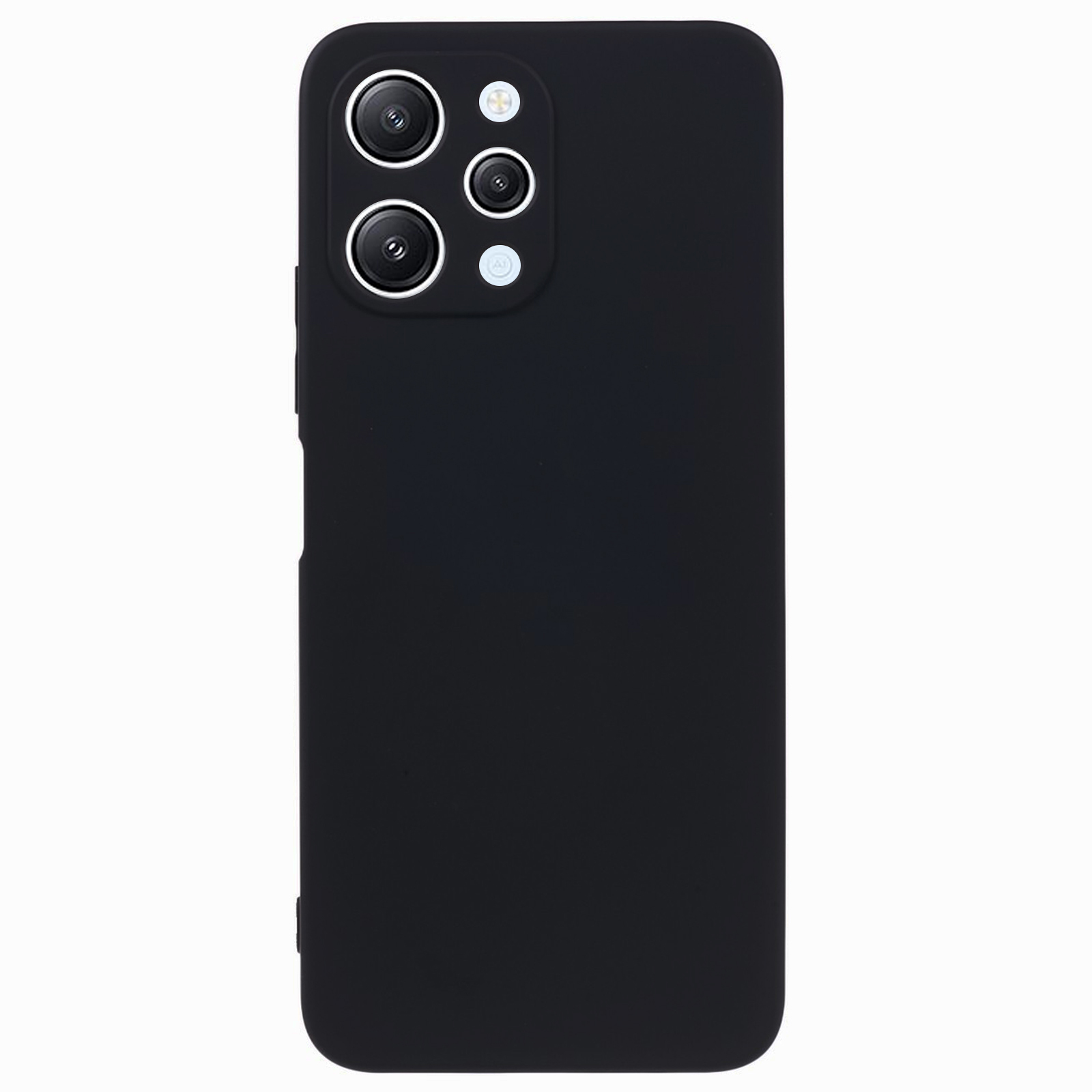 

Anti-kratzer-telefonkoffer Für Xiaomi Redmi 12 4g, Faserfaserfutter Gummierte Tpu-telefonabdeckung - Schwarz, Xiaomi Redmi 12 4G