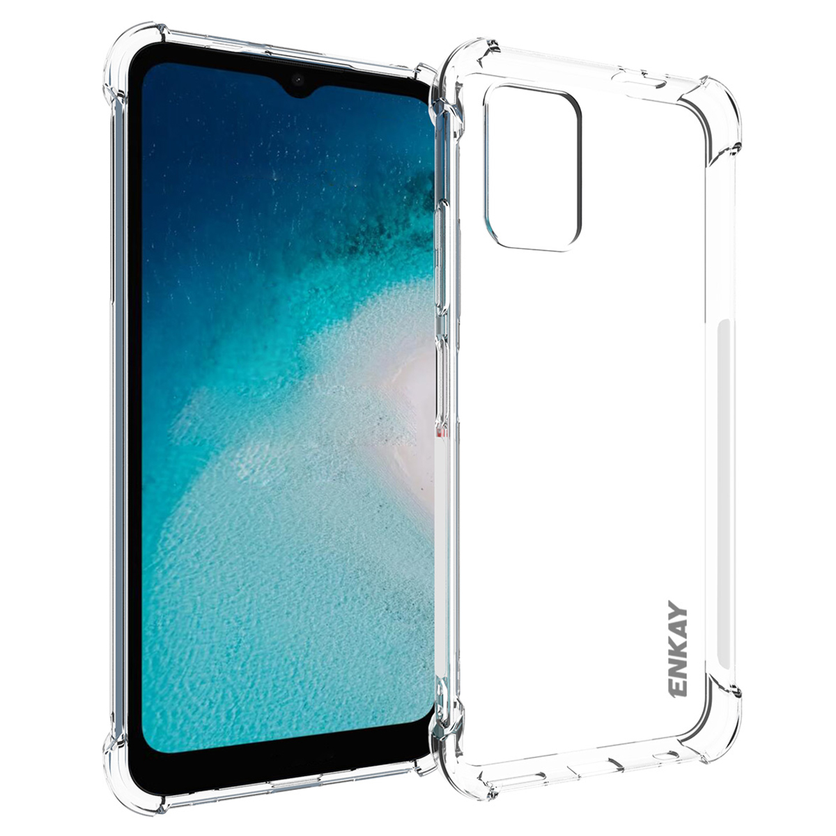 

Enkay Hut Prince Für Nokia C300 Mobilfunkkoffer Soft TPU Anti-schlupf-streifenkante Drop-resistente Klare Abdeckung, Nokia C300