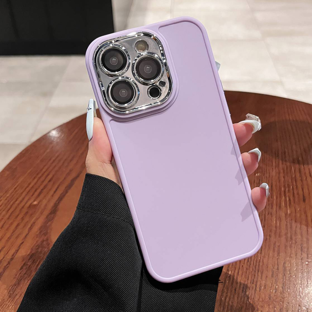 

Slim TPU -telefonhülle Für Iphone 14 Pro Schockdelie -telefonabdeckung Mit Elektroplierendem Objektivschutz - Lila, iPhone 14 Pro