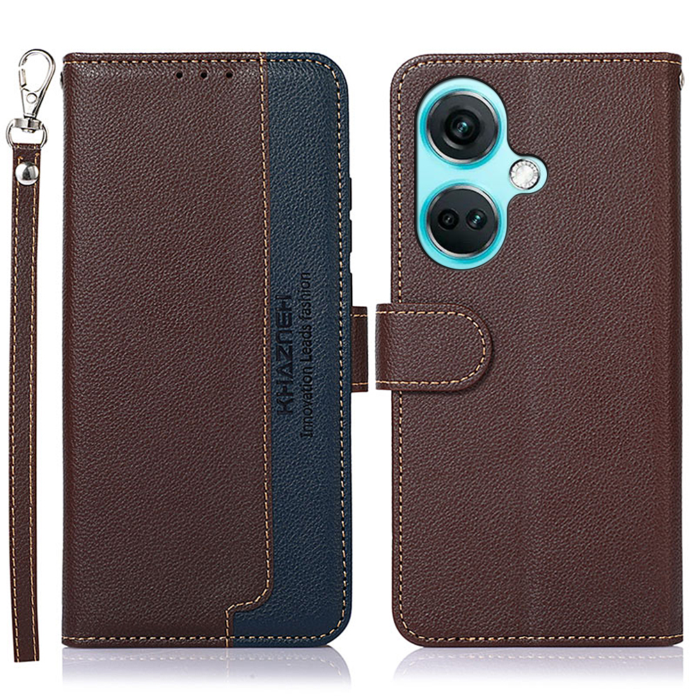 

Khazneh Für OnePlus Nord CE 3 5G RFID Blockierende PU -leder -brieftaschenabdeckung Litchi Textur Telefonhülle - Braun, OnePlus Nord CE3 5G