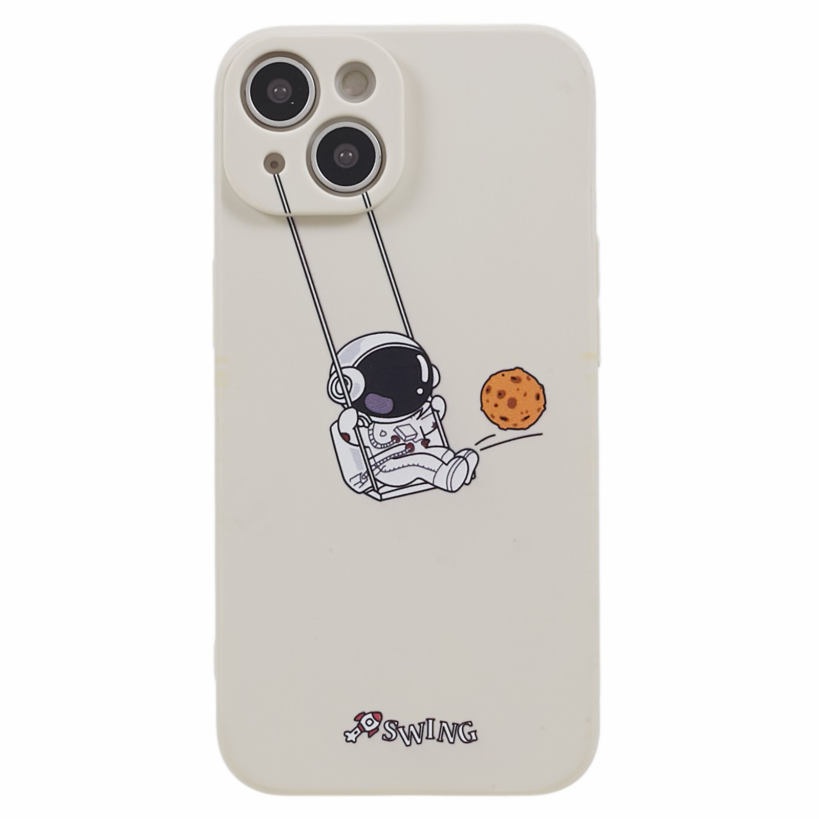 

Für Das Iphone 14 Plus Astronaut Muster Case Telefon Soft TPU Schockdes Schutzschutzabdeckung - Swing Astronaut / Weiss, iPhone 14 Plus