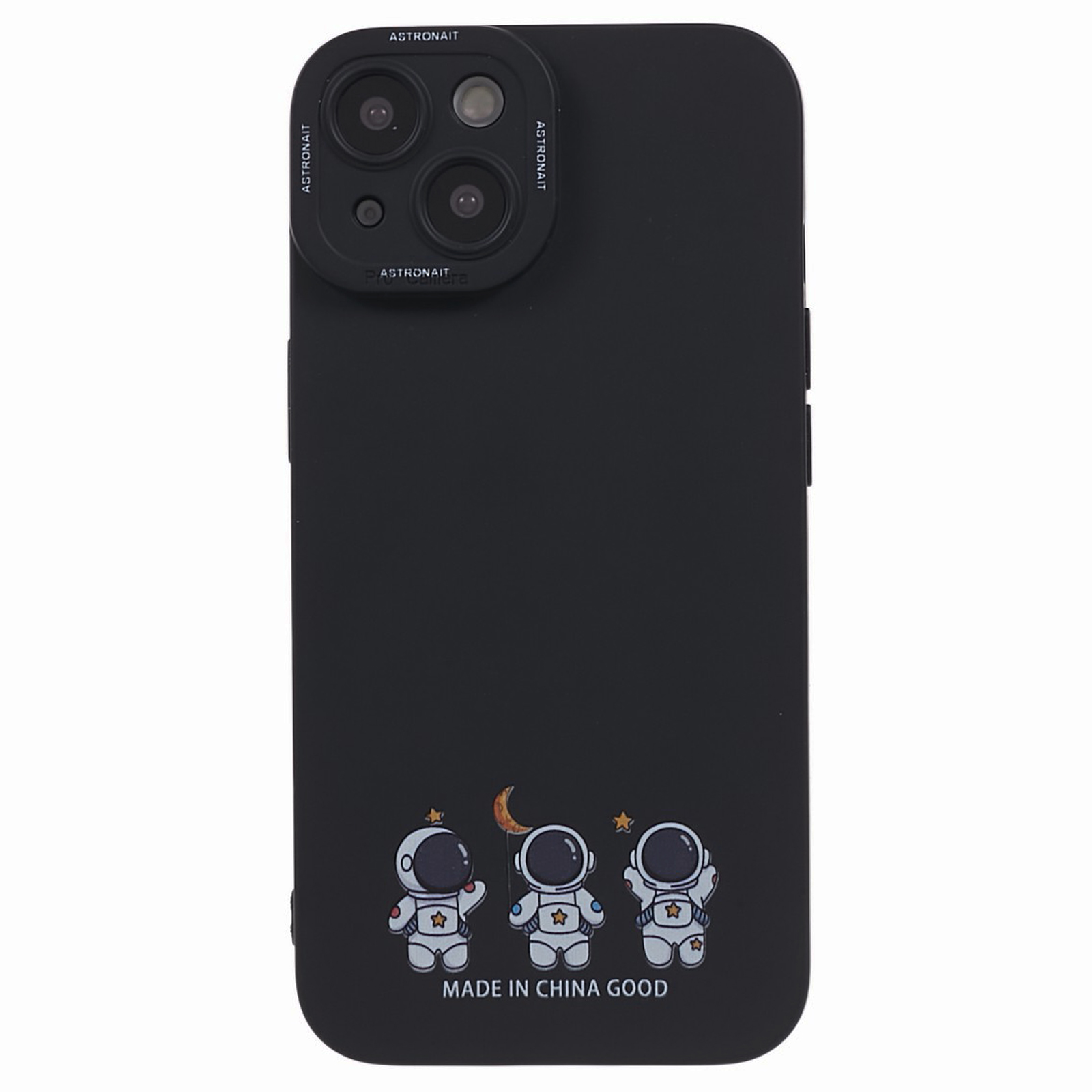

Für Das Iphone 14 Plus Astronaut Muster Case Telefon Soft TPU Schockdes Schutzschutzabdeckung - Drei Astronauten / Schwarz, iPhone 14 Plus