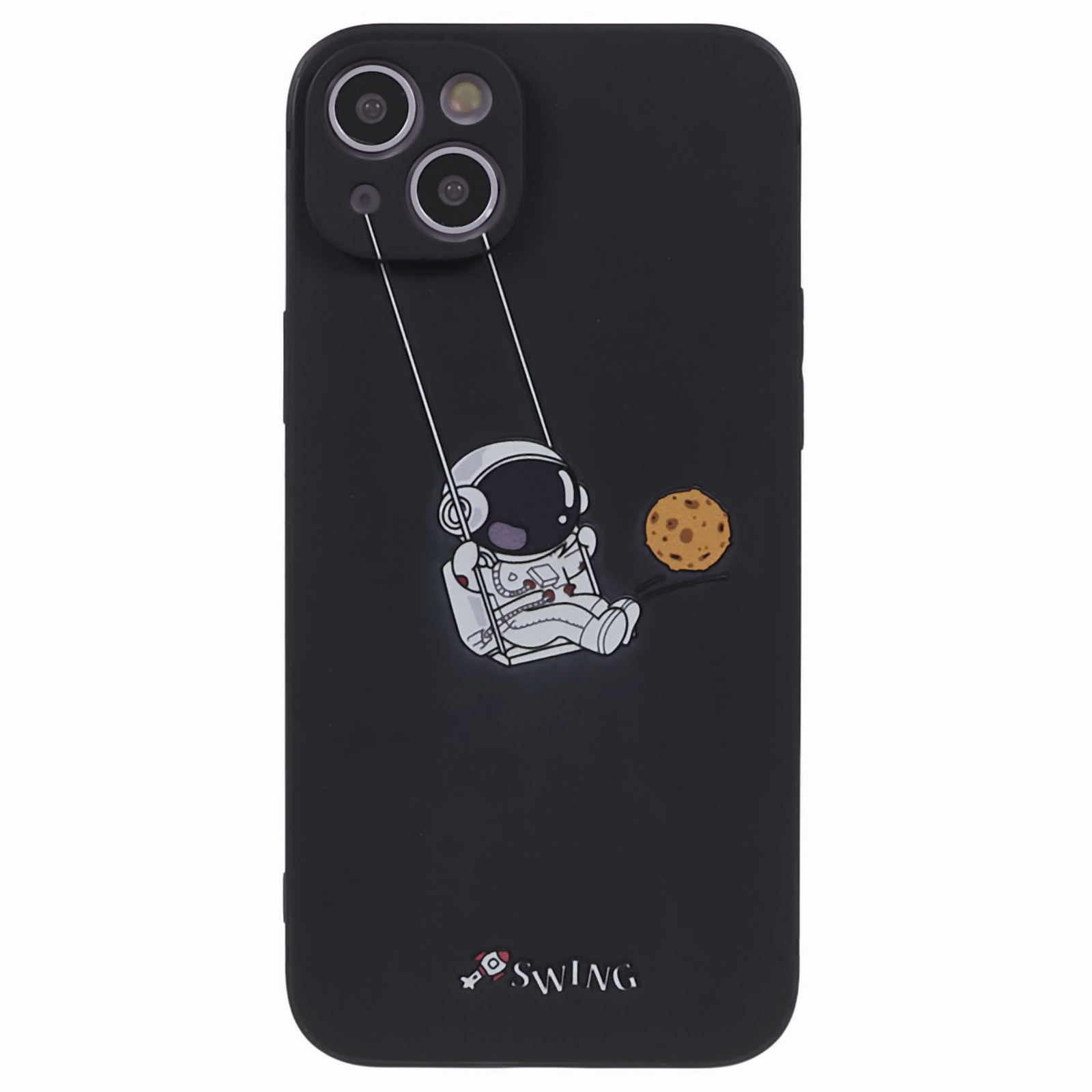 

Für Das Iphone 14 Plus Astronaut Muster Case Telefon Soft TPU Schockdes Schutzschutzabdeckung - Swing Astronaut / Schwarz, iPhone 14 Plus