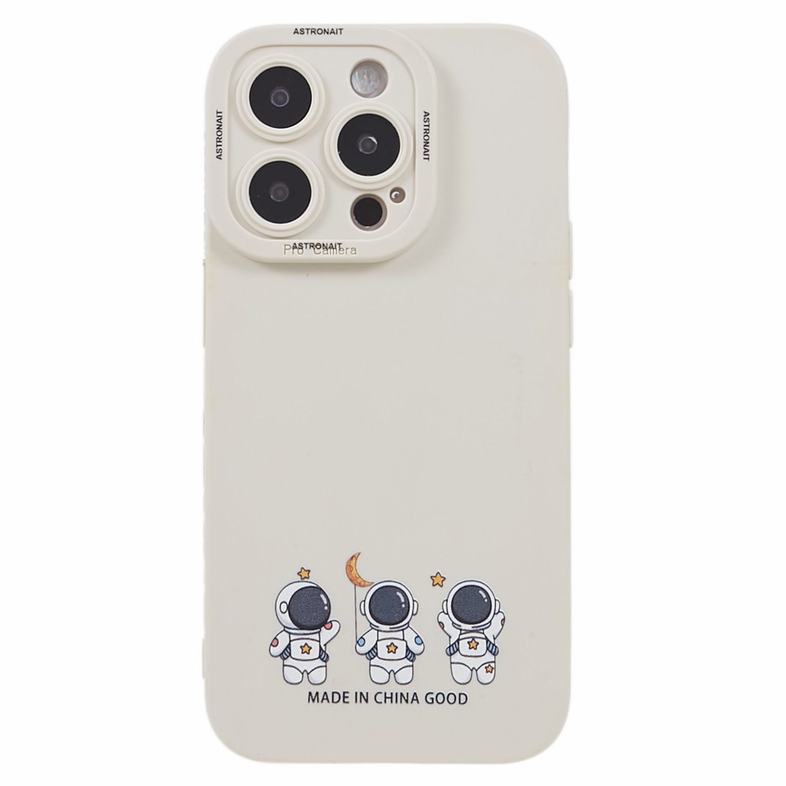 

Für Das Iphone 14 Pro Soft TPU Phone Case Personalisierte Astronaut -muster Gedrucktes Abdeckung - Drei Astronauten / Weiss, iPhone 14 Pro