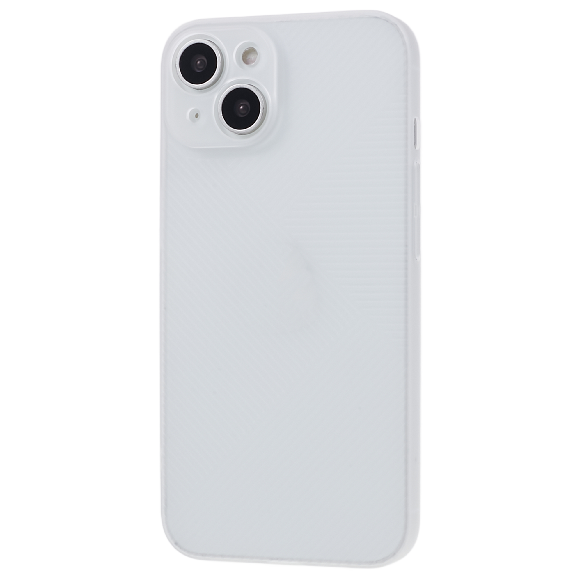 

Für Iphone 15 Plus Anti-rutsch-streifen Textur Transucent Hard PC Phone Hülle Zurück-deckung - Weiss, iPhone 15 Plus
