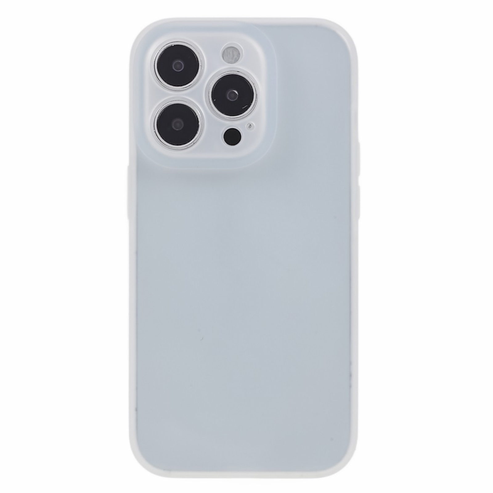 

Für Iphone 13 Pro Maxi-durchscheinende Flüssigkeit Silikon+pc-hülle Präziser Ausschnitt Anti-drop-telefonabdeckung - Transparent Weiß, iPhone 13 Pro Max