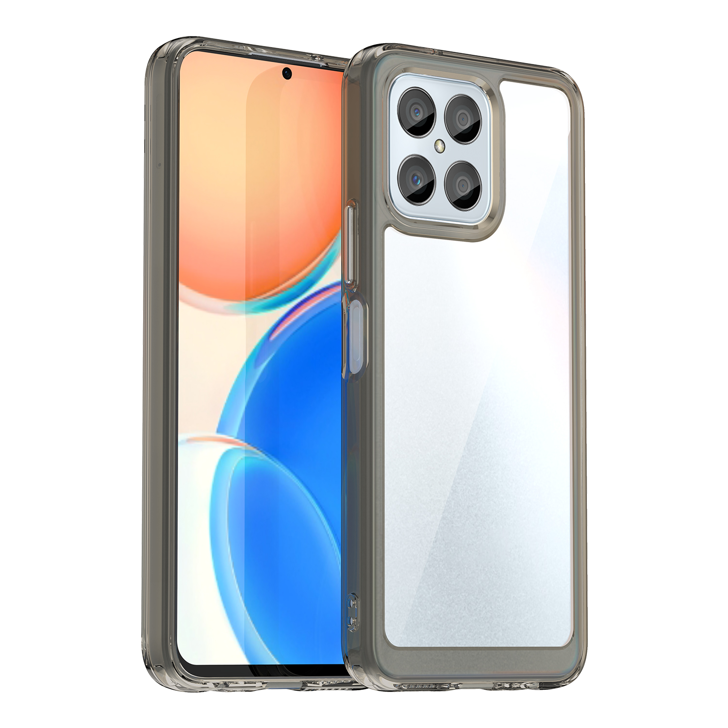 

Telefonkoffer Für Ehren 70 Lite 5G / Spielen Sie 30 5g / X8 5g / X6 4g / Play6c 4g / X6s 4g, Tpu+acryl -clear Rückenabdeckung - Transparent Grau, Honor 70 Lite 5G
