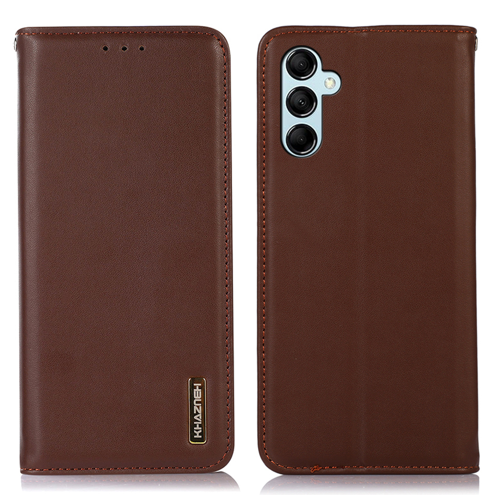 

Khazneh Für Samsung Galaxy M34 5G Echte Kuhleder -ständer Cover RFID Blocking Wallet Telefonhülle - Braun, Samsung Galaxy F34 5G