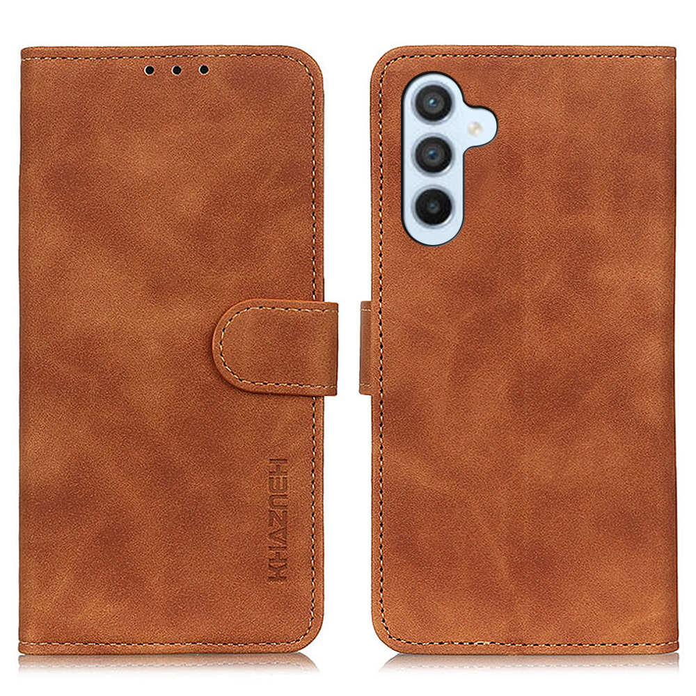 

Khazneh Für Samsung Galaxy M34 5G Wallet Phone Cover Retro Textur PU Lederstand Hülle - Braun, Samsung Galaxy F34 5G