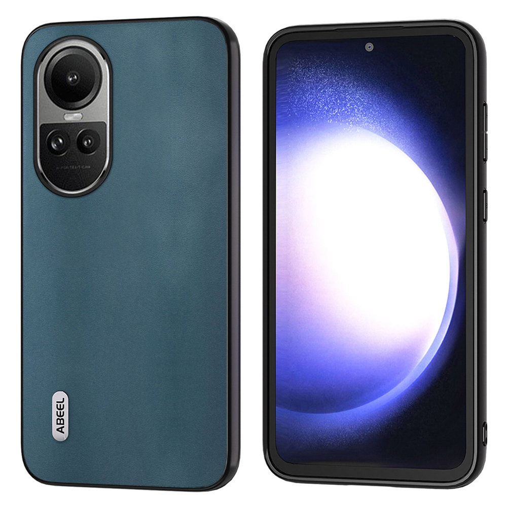 

Abel Für Oppo Reno10 5g / Reno10 Pro 5G Anti-drogen-telefonabdeckung Echtes Kuhleder+pc+tpu Nappa Textur Hülle - Grün, Oppo Reno10 5G (Global)