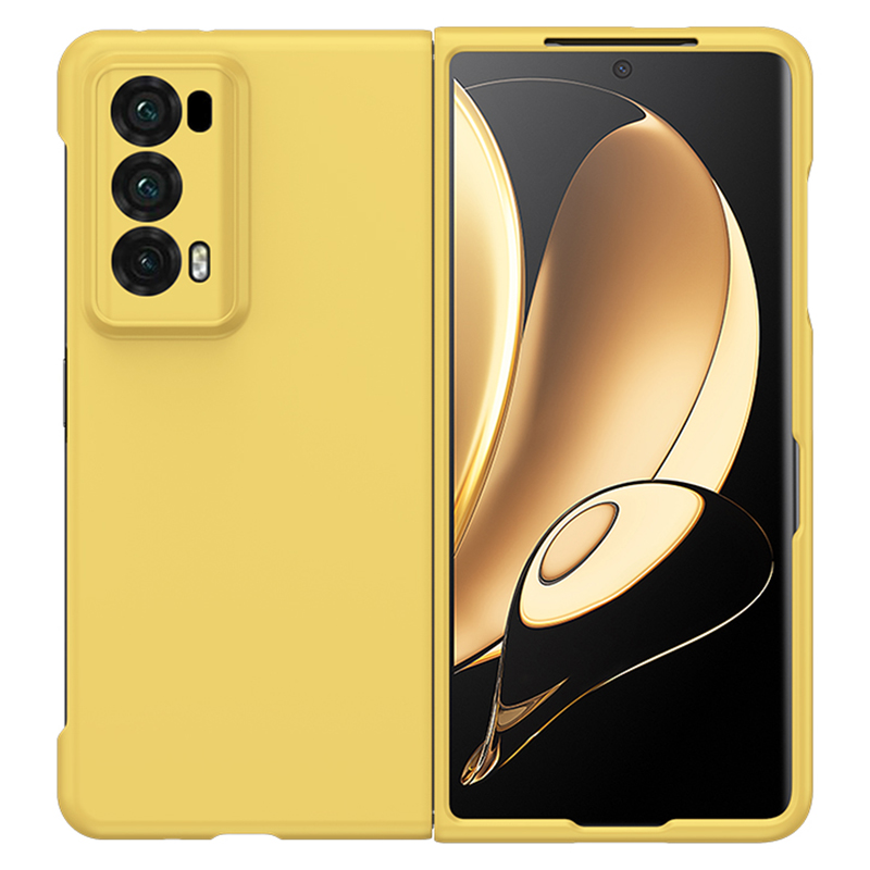 

Für Ehrenmagie V2 5G Skin-touch Folding Phone Case Hard PC Protective Phone Cover - Gelb, Honor Magic V2 5G