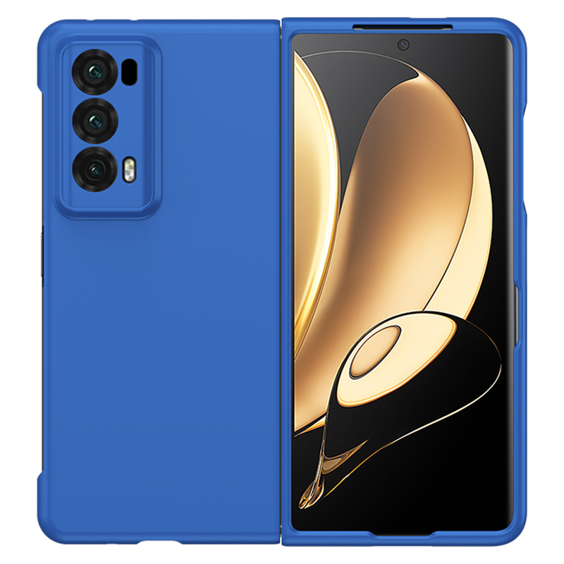 

Für Ehrenmagie V2 5G Skin-touch Folding Phone Case Hard PC Protective Phone Cover - Dunkelblau, Honor Magic V2 5G
