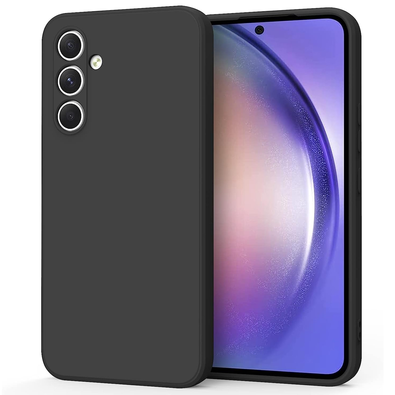 

Für Samsung Galaxy A54 5G Gummizierte TPU -telefonhülle Mobiltelefonschutzabdeckung - Schwarz, Galaxy A54 5G