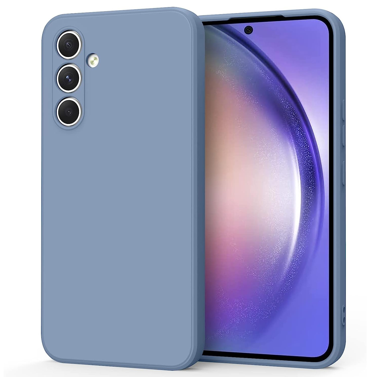 

Für Samsung Galaxy A54 5G Gummizierte TPU -telefonhülle Mobiltelefonschutzabdeckung - Grau, Galaxy A54 5G