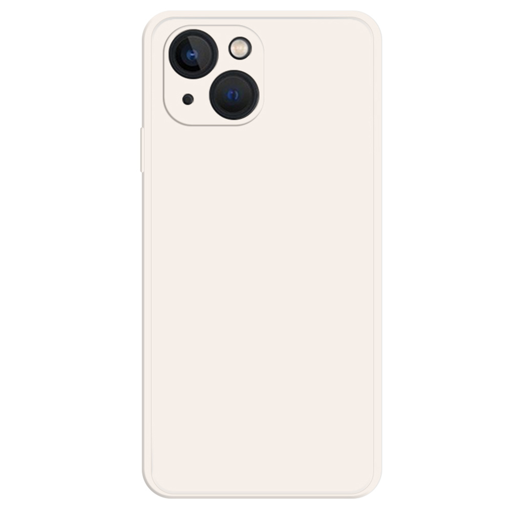 

Für Das Iphone 15 Plus Gummiertes TPU -telefonabdeckungsfaserfaserfaserauskürzung Telefon. - Beige, iPhone 15 Plus