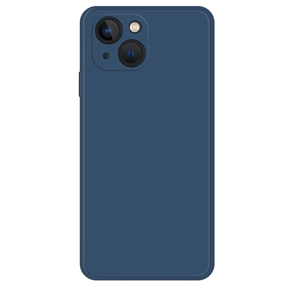 

Gummierte Telefonhülle Für Iphone 15, Faserfaserauskühlung Gerade Kanten Anti-kratzer-tpu-telefonabdeckung - Dunkelblau, iPhone 15