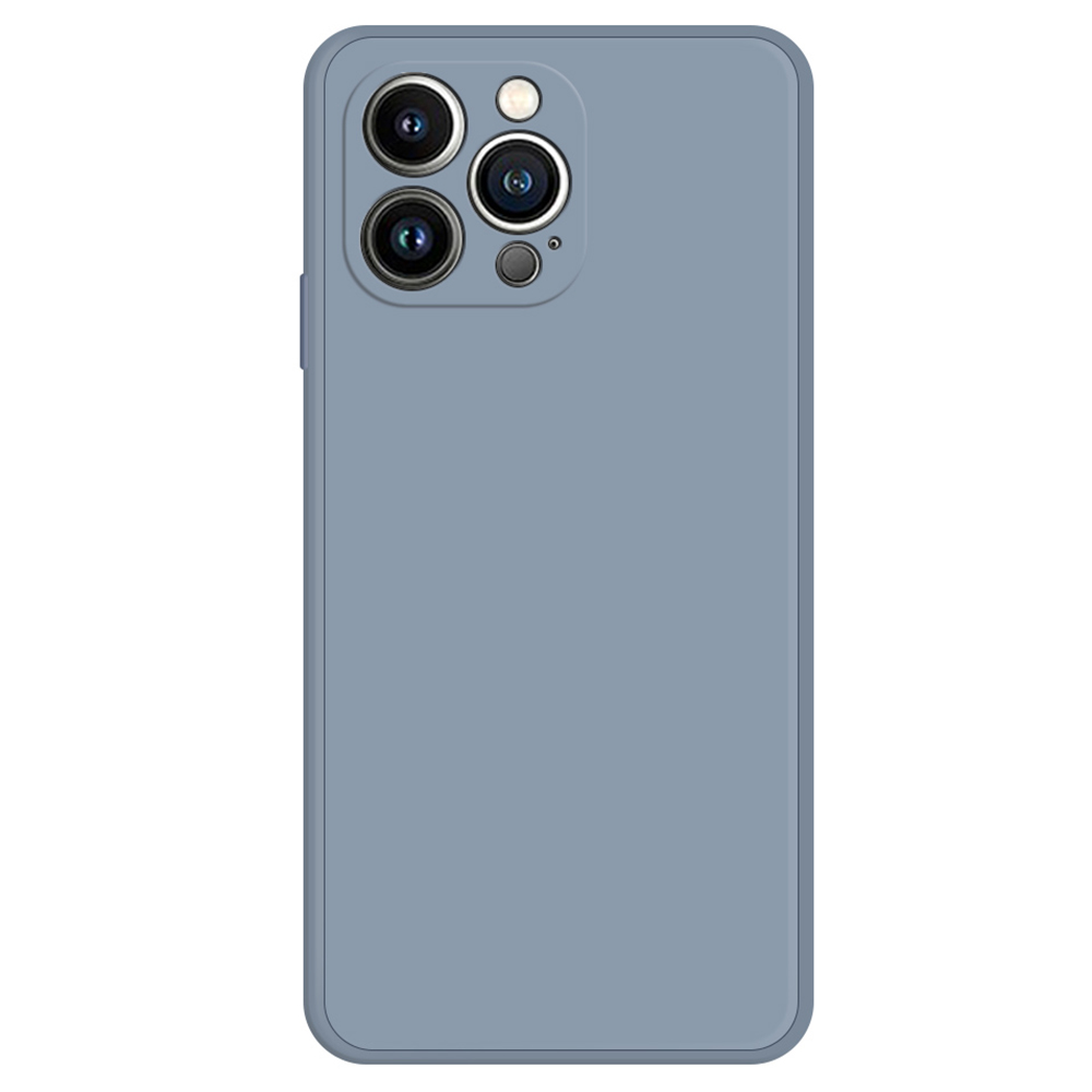 

Für Das Iphone 15 Pro Straight Edge Phone Case Faserfaserfabrik - Grau Blau, iPhone 15 Pro